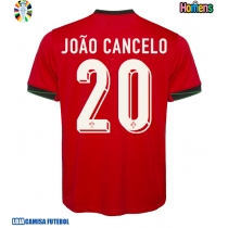 Camisa de Futebol Portugal Joao Cancelo #20 Equipamento Principal Europeu 2024 Manga Curta
